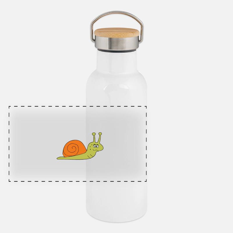 Ich schwitze nicht ich glitzere Panorama Thermosflasche mit Bambusdeckel