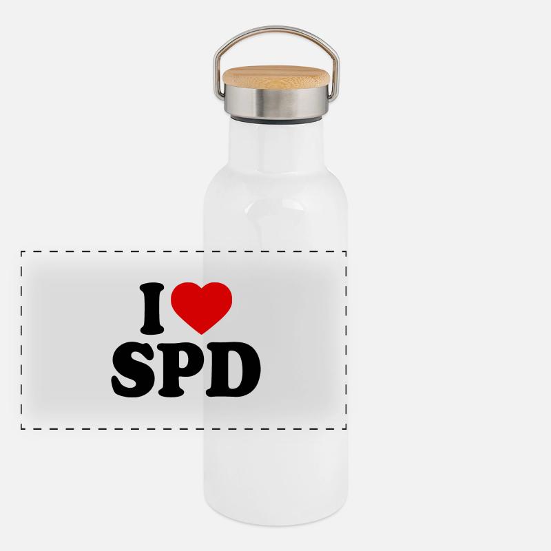 I love spd Panorama Thermosflasche mit Bambusdeckel