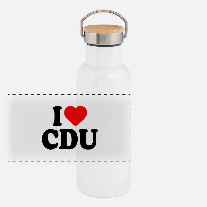 J’adore cdu Gourde isotherme avec bouchon en bambou