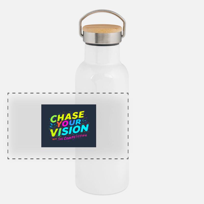 Poursuivez votre vision, pas vos concurrents Gourde isotherme avec bouchon en bambou