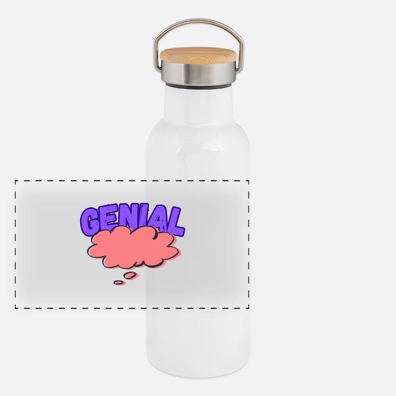 Genial Panorama Thermosflasche mit Bambusdeckel