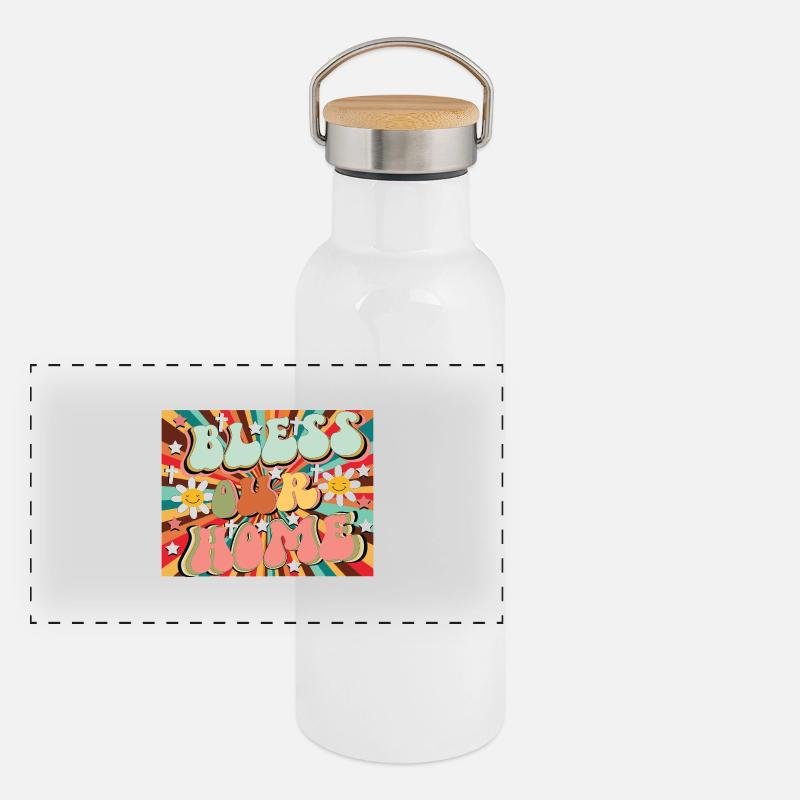 bless our home Panorama Thermosflasche mit Bambusdeckel