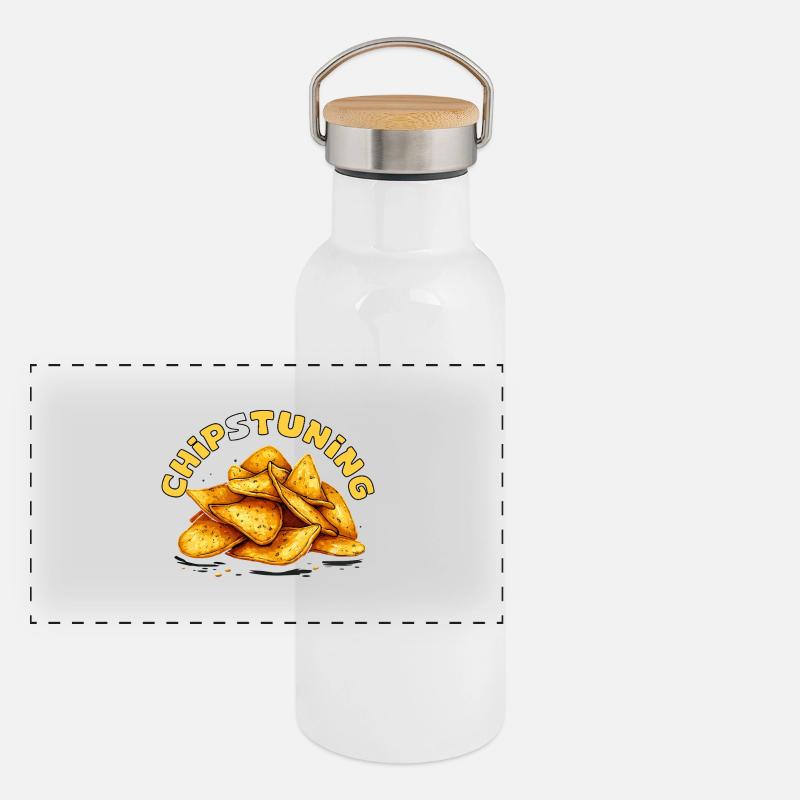 Funny pun Chiptuning Aluto Motorsport Panoramic Thermal Bottle with Bamboo Lid