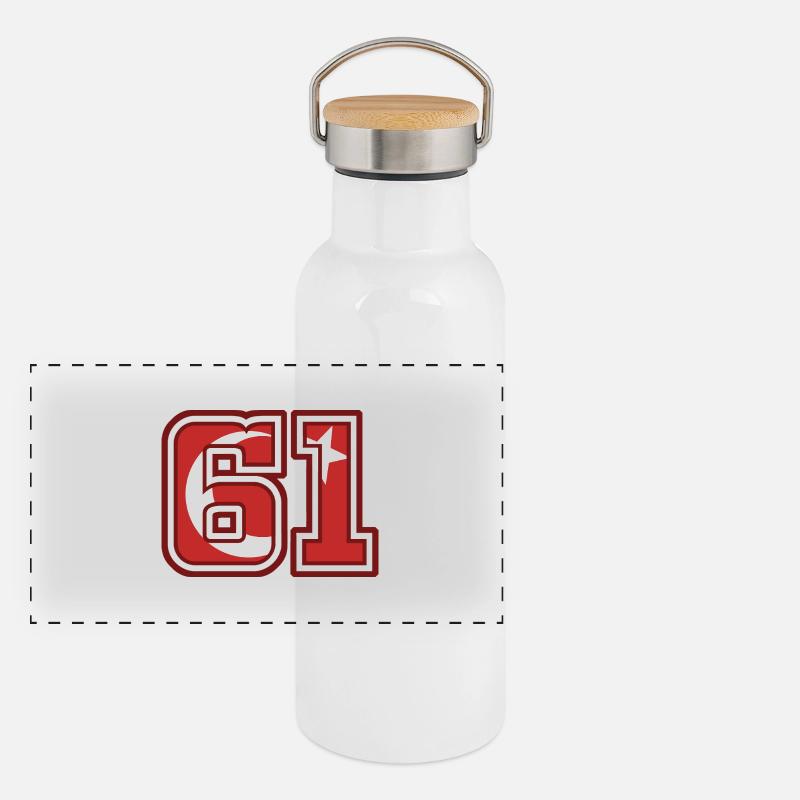 Trabson Gourde isotherme avec bouchon en bambou