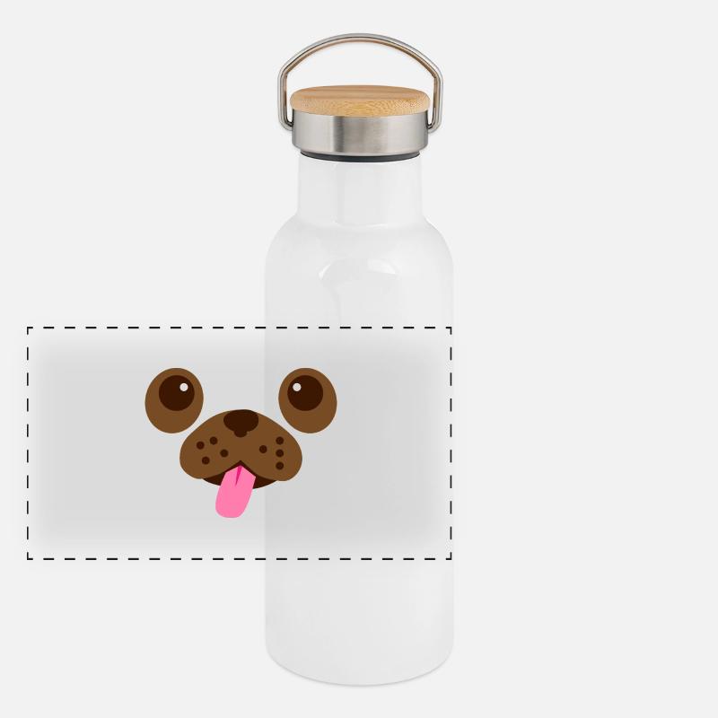 Panorama Thermosflasche mit Bambusdeckel