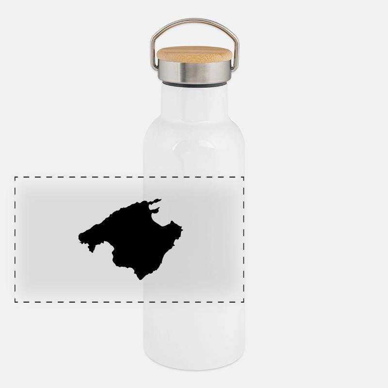 Majorque Gourde isotherme avec bouchon en bambou