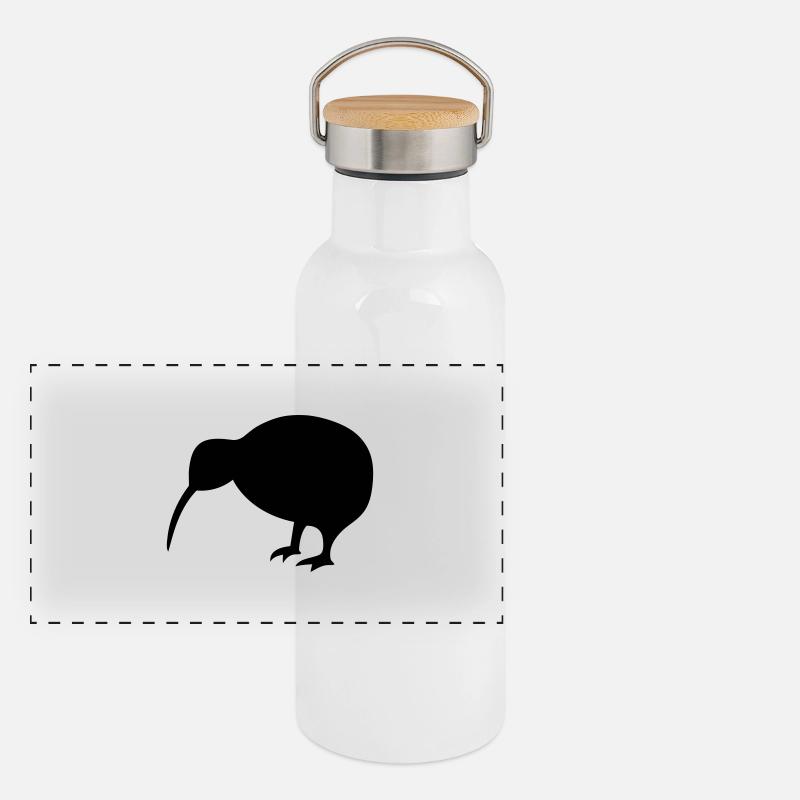 Kiwi Panorama Thermosflasche mit Bambusdeckel