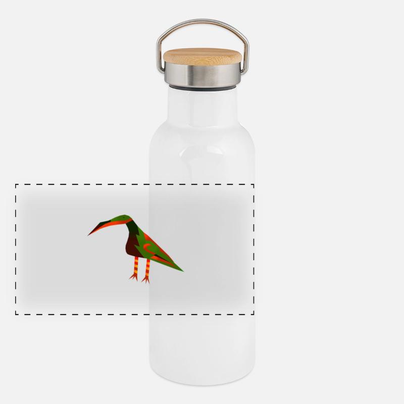 Fantasy Bird Panoramic Thermal Bottle with Bamboo Lid