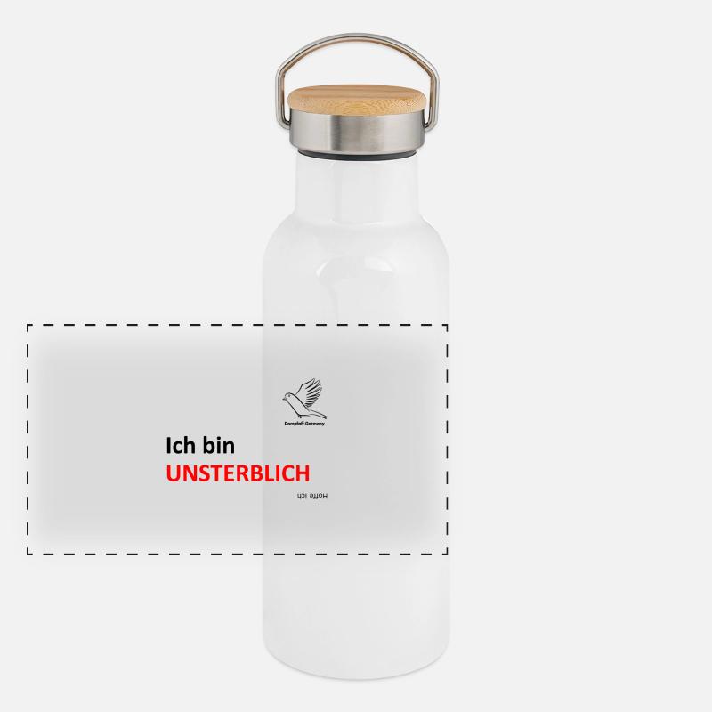 I am immortal Panoramic Thermal Bottle with Bamboo Lid