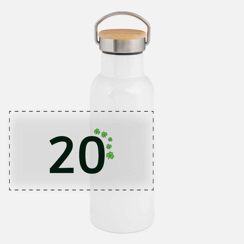 20 Panorama Thermosflasche mit Bambusdeckel