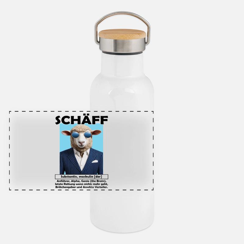 Schäff | Chef | Teamleiter| Abteilungsleiter Panorama Thermosflasche mit Bambusdeckel