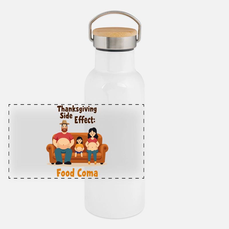 Coma alimentaire de Thanksgiving Gourde isotherme avec bouchon en bambou