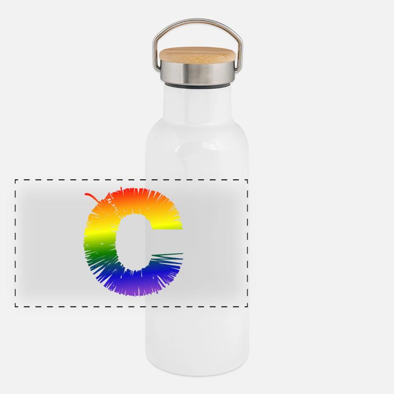 Rainobow C Gourde isotherme avec bouchon en bambou