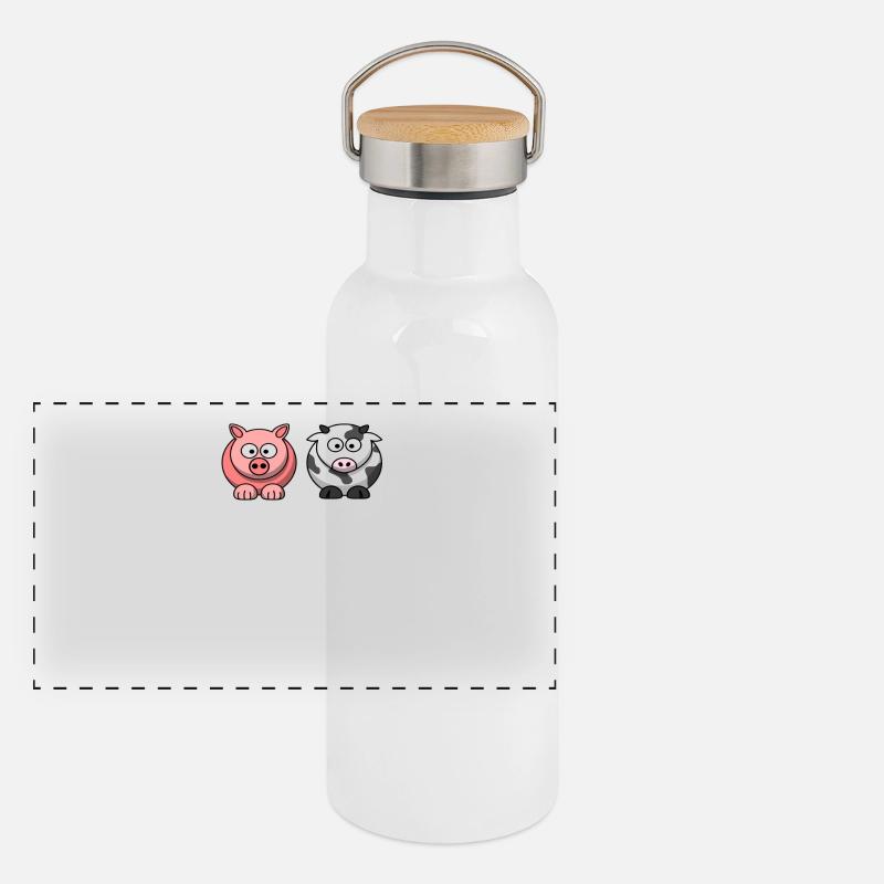 t-shirt végétalien Gourde isotherme avec bouchon en bambou