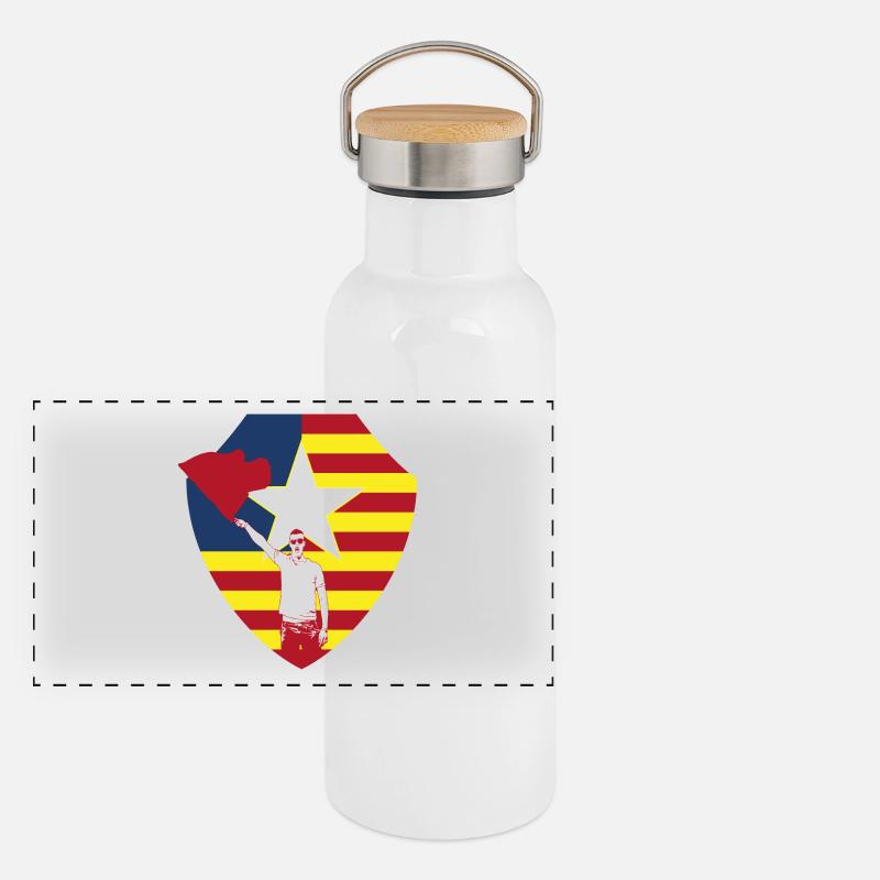 catalunya Panoramic Thermal Bottle with Bamboo Lid