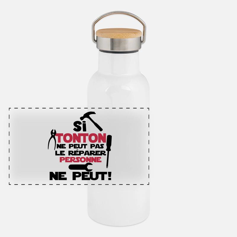 si tonton Gourde isotherme avec bouchon en bambou