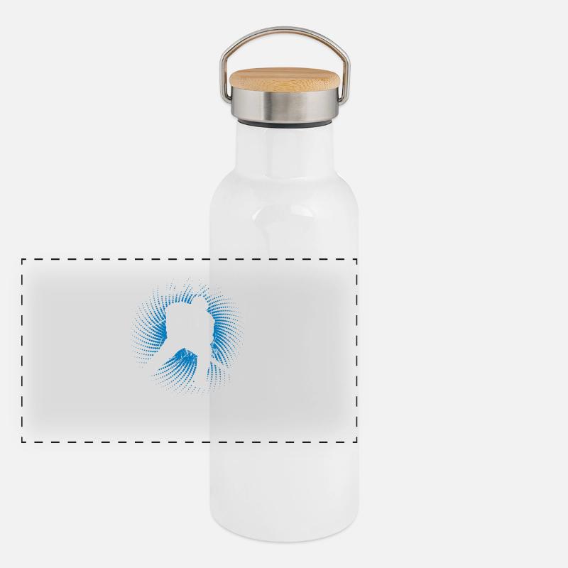 BORN TO HOCKEY GEBURTSTAG GESCHENK 2012 Panorama Thermosflasche mit Bambusdeckel