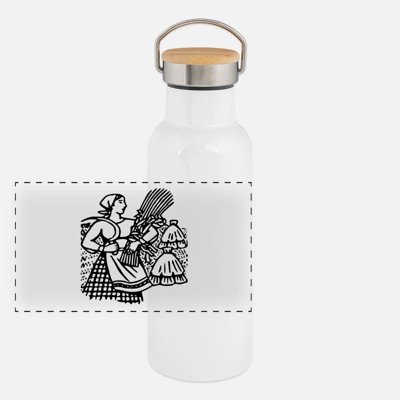 corn corn maize cereal veggie vegetables vegetables Panoramic Thermal Bottle with Bamboo Lid