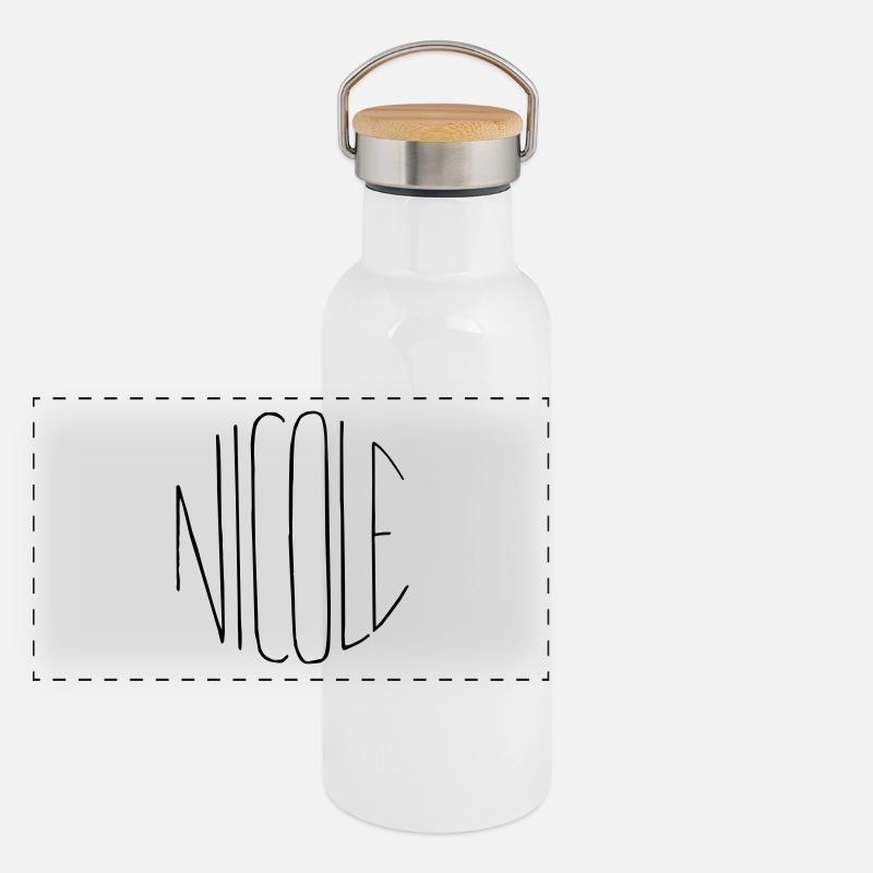 Nicole Geschenk Panorama Thermosflasche mit Bambusdeckel