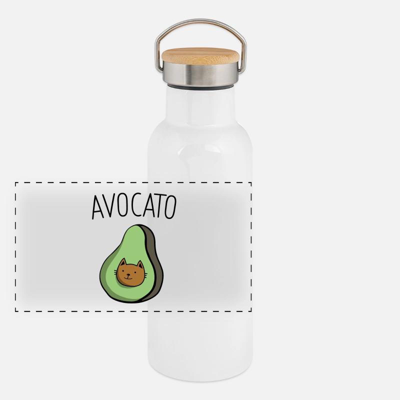 Avocado Panorama Thermosflasche mit Bambusdeckel