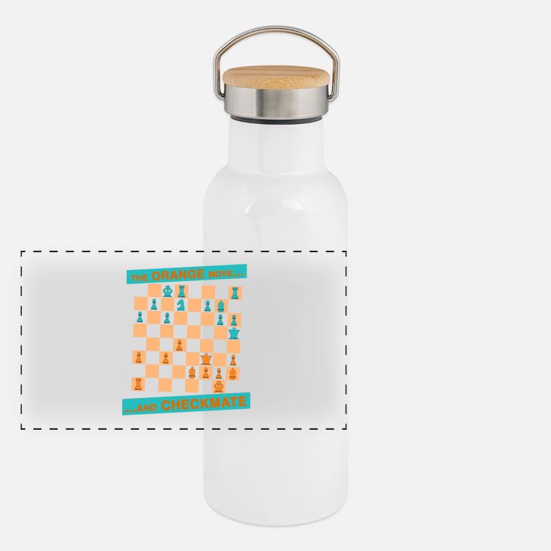 Le mouvement ORANGE ... et CHECKMATE - Boden Gourde isotherme avec bouchon en bambou