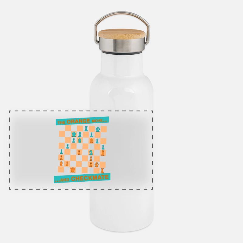 Die ORANGE Bewegung ... und CHECKMATE - Canton Panorama Thermosflasche mit Bambusdeckel