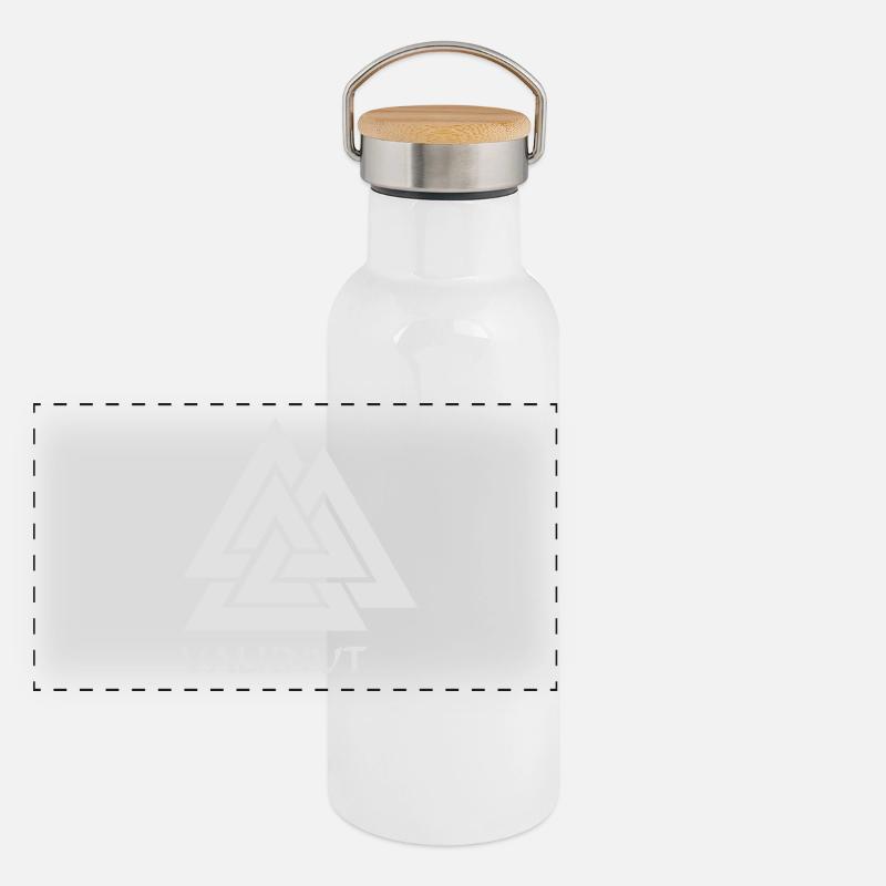 Valknut - Knoten der Gefallenen (Vektor) Panorama Thermosflasche mit Bambusdeckel