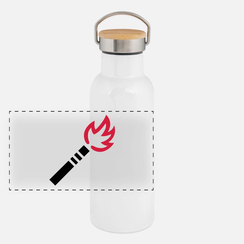 Pyrotechnik Panorama Thermosflasche mit Bambusdeckel