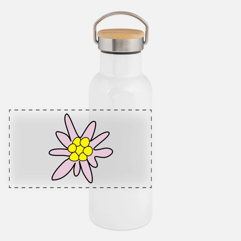 Edelweiss, ghosteweed Panoramic Thermal Bottle with Bamboo Lid