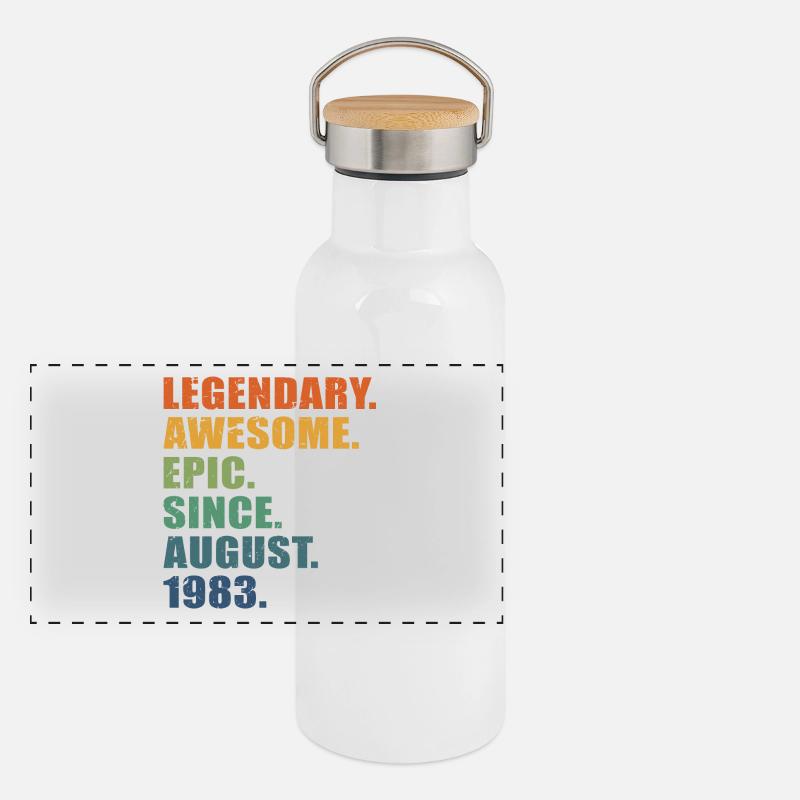 40e anniversaire, août 1983, 40e anniversaire Gourde isotherme avec bouchon en bambou