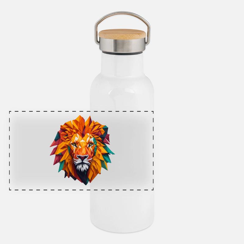 Lion's head Panoramic Thermal Bottle with Bamboo Lid
