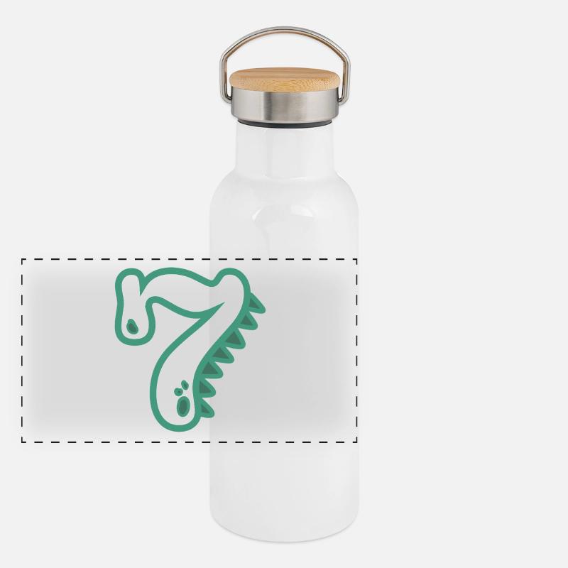 Number 7 Panoramic Thermal Bottle with Bamboo Lid