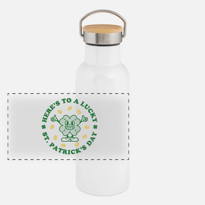 À la Saint-Patrick Gourde isotherme avec bouchon en bambou