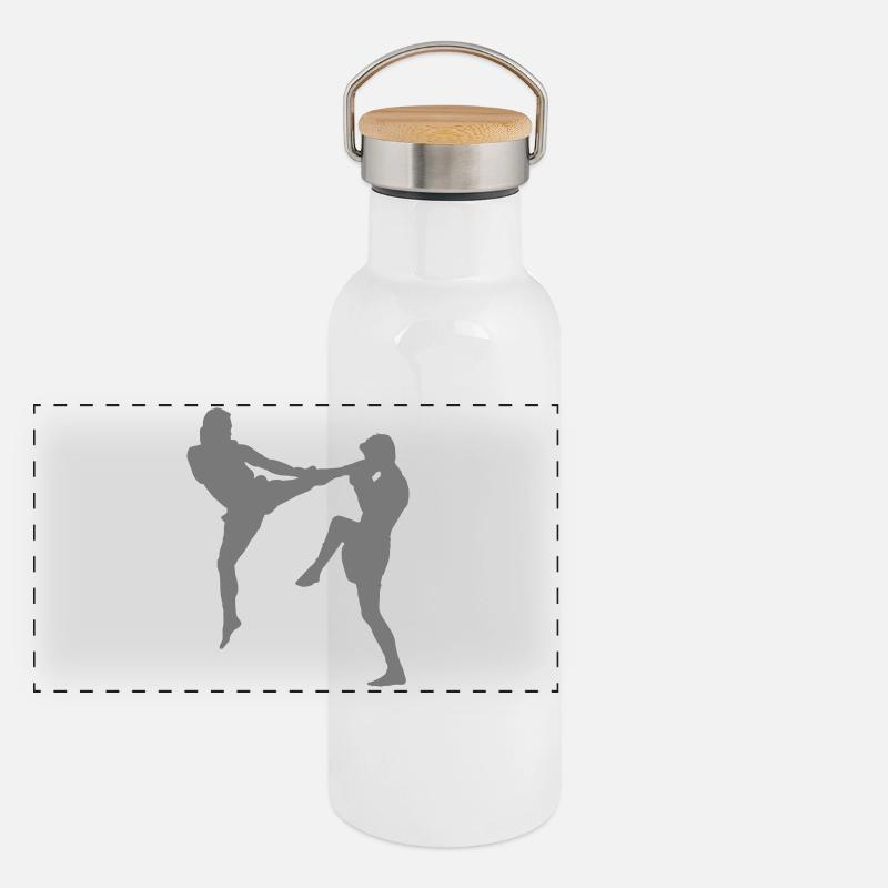 fighter Panoramic Thermal Bottle with Bamboo Lid