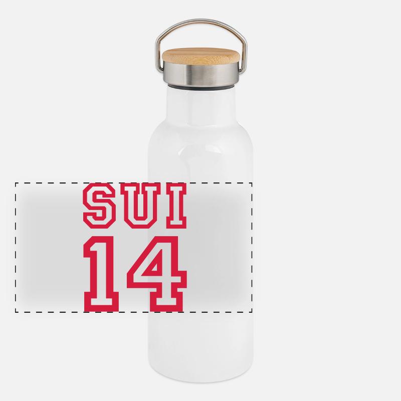 SWITZERLAND 2014 Panoramic Thermal Bottle with Bamboo Lid