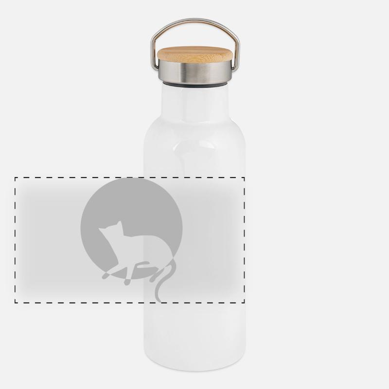 chat chat chat chat chat minou chatte minou Gourde isotherme avec bouchon en bambou