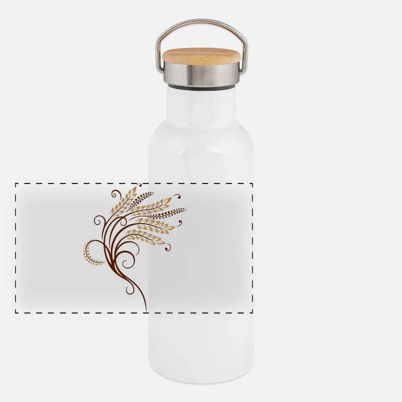 Oreilles délicates de maïs Gourde isotherme avec bouchon en bambou
