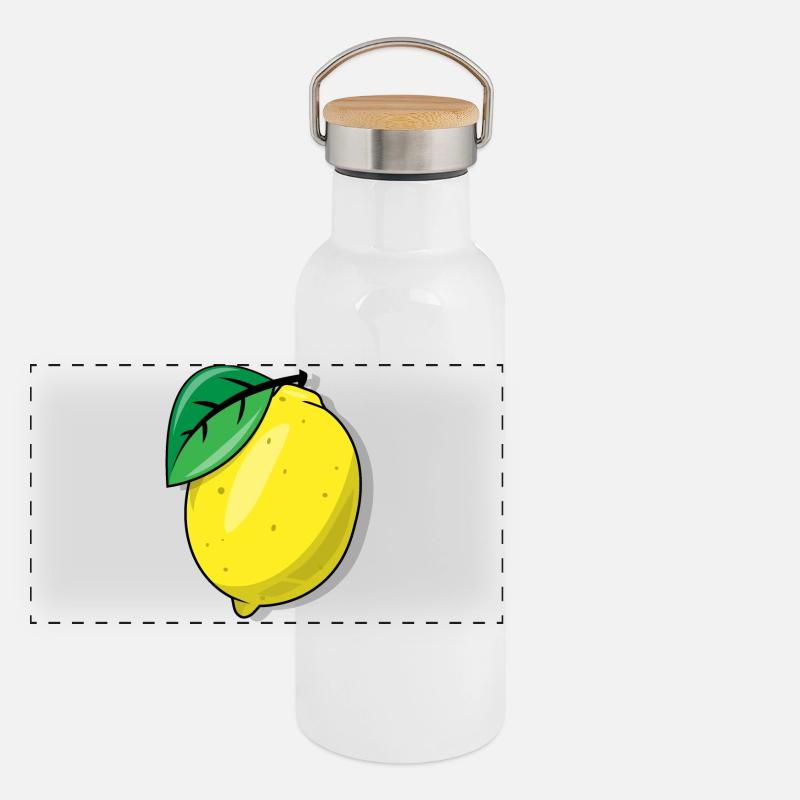 Panorama Thermosflasche mit Bambusdeckel