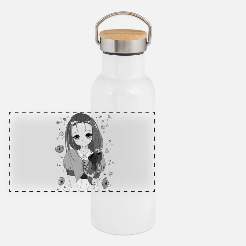 manga Panoramic Thermal Bottle with Bamboo Lid