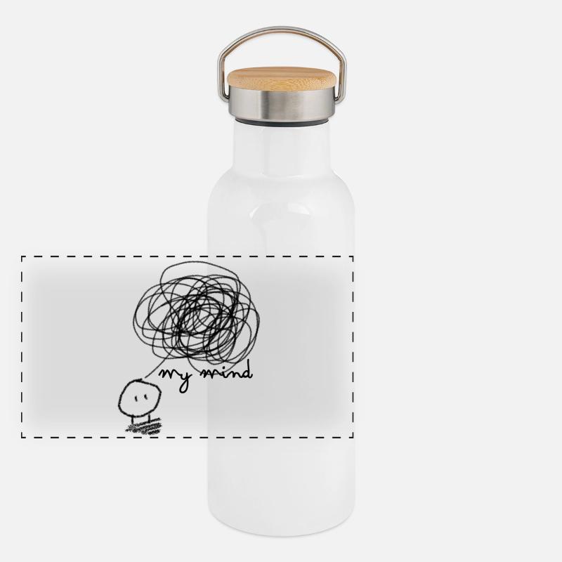 Panorama Thermosflasche mit Bambusdeckel