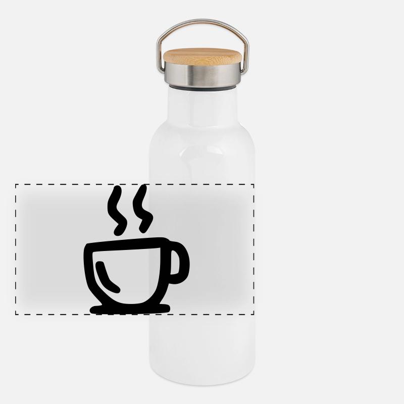 heiße Tasse Panorama Thermosflasche mit Bambusdeckel