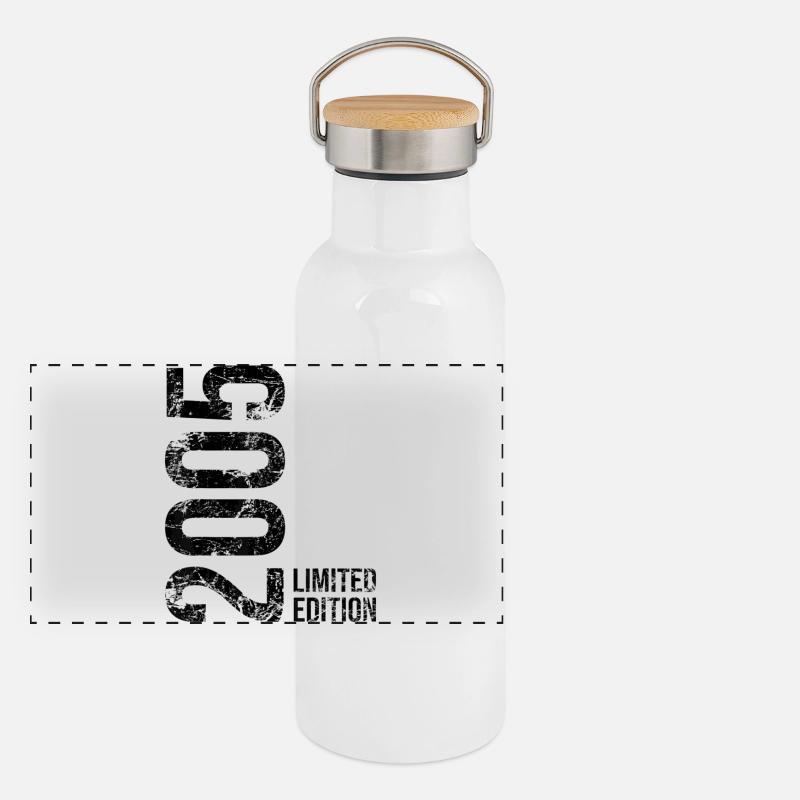 Bold Edition Limitiertes Grafikdesign Panorama Thermosflasche mit Bambusdeckel