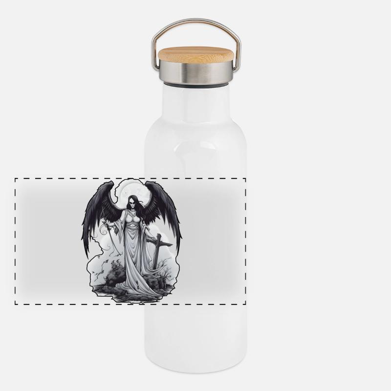 Dark Angel Panorama Thermosflasche mit Bambusdeckel