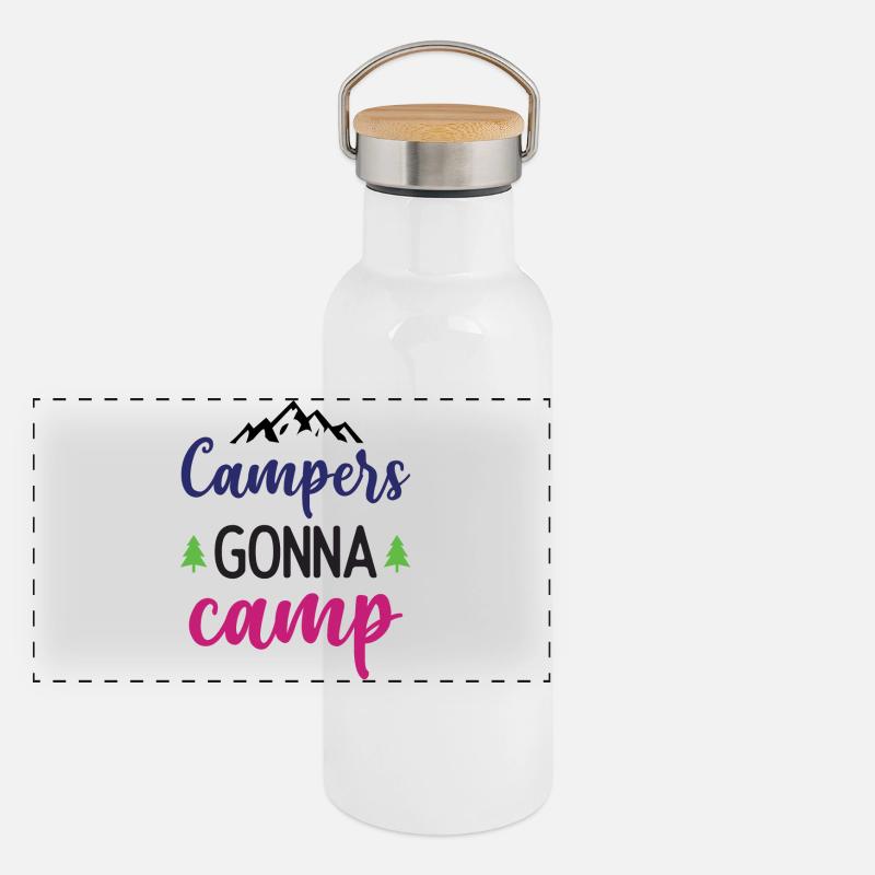 Campers Gonna Camp Panoramic Thermal Bottle with Bamboo Lid