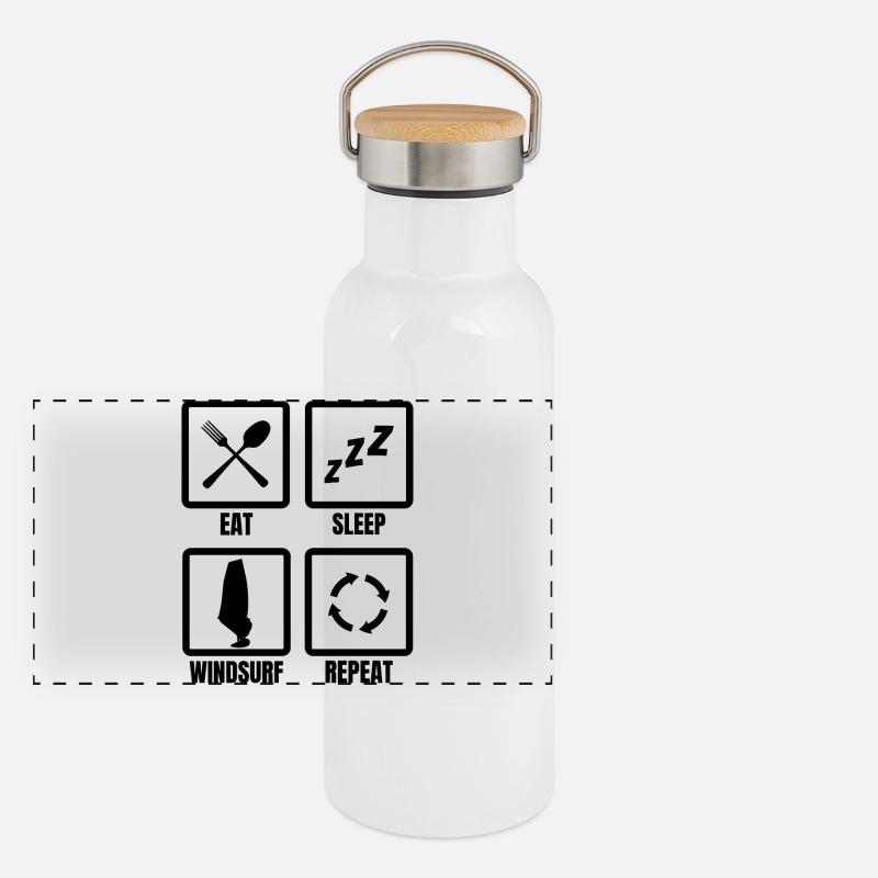 Routine de planche à voile Gourde isotherme avec bouchon en bambou