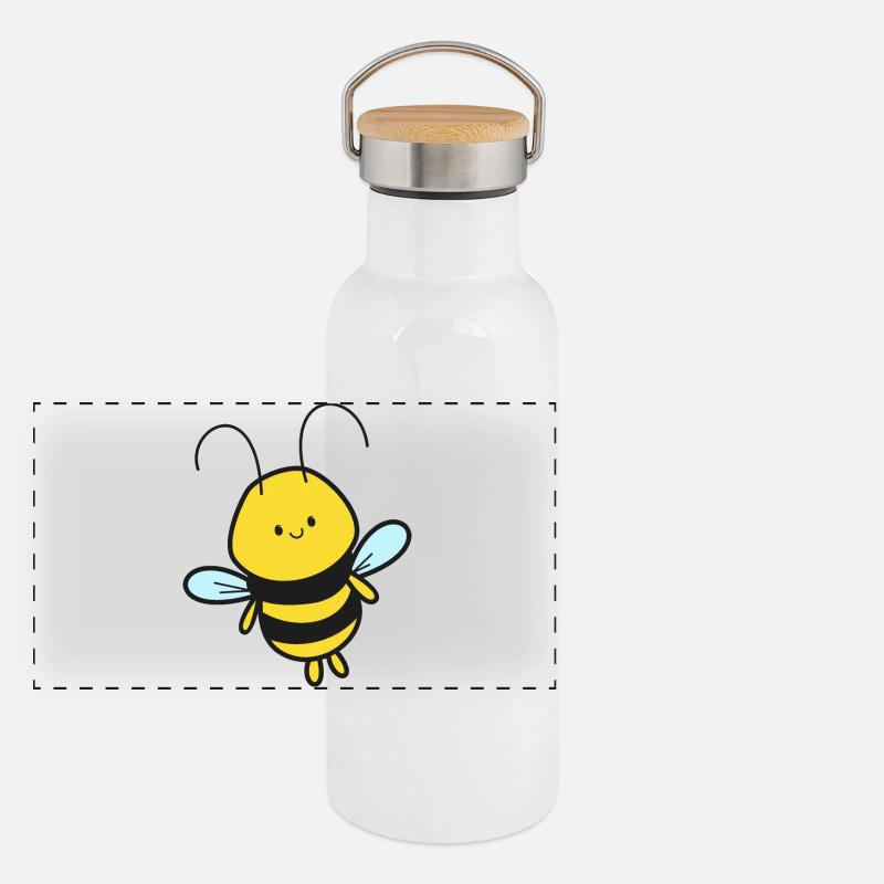 Panorama Thermosflasche mit Bambusdeckel