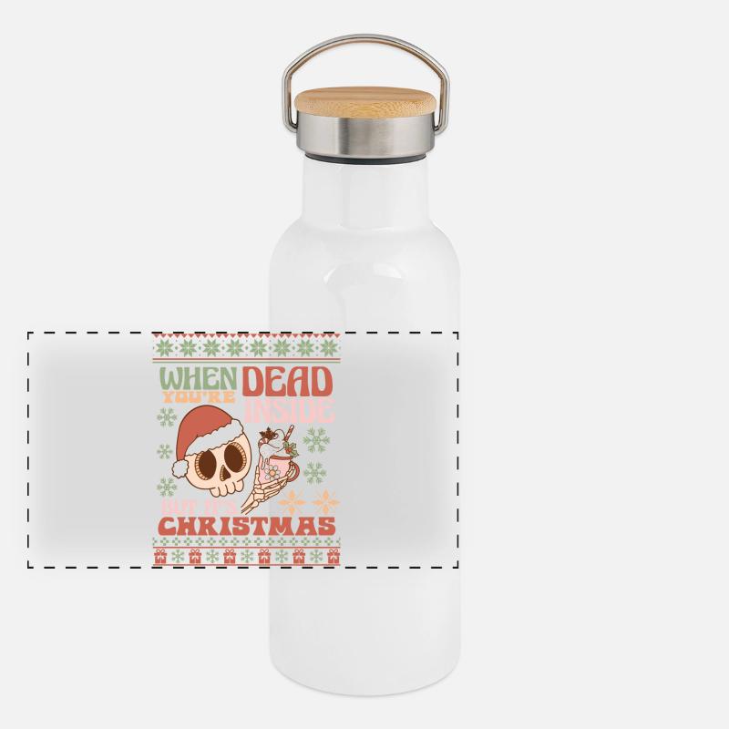Panorama Thermosflasche mit Bambusdeckel