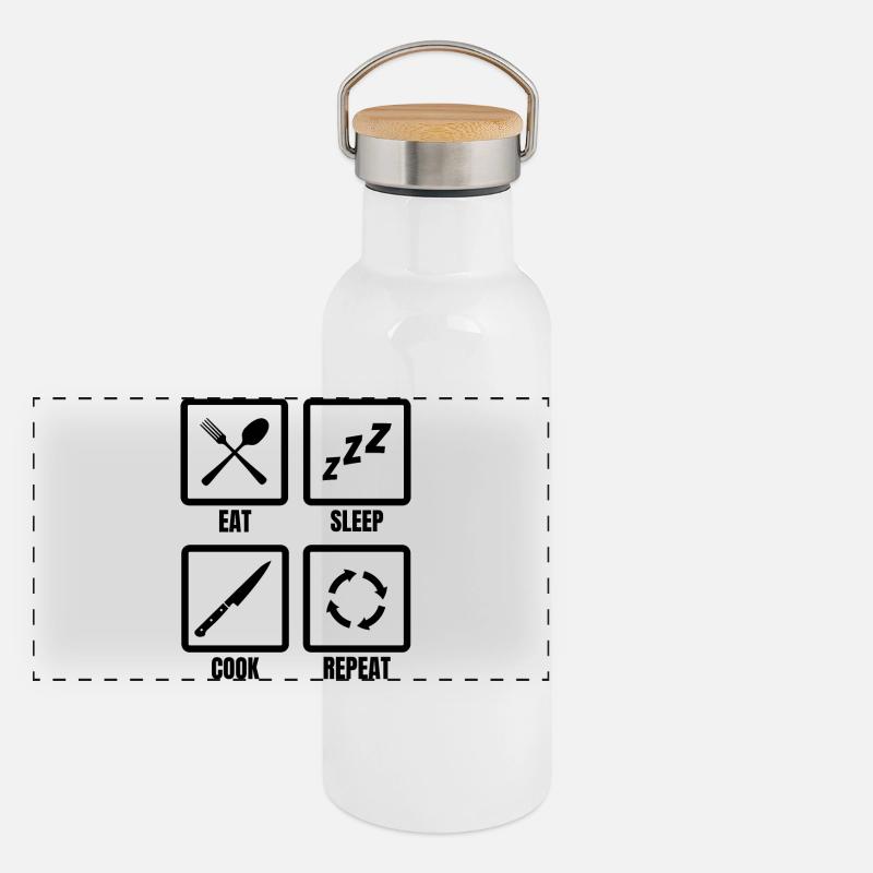 Kochen Tägliche Routine Panorama Thermosflasche mit Bambusdeckel