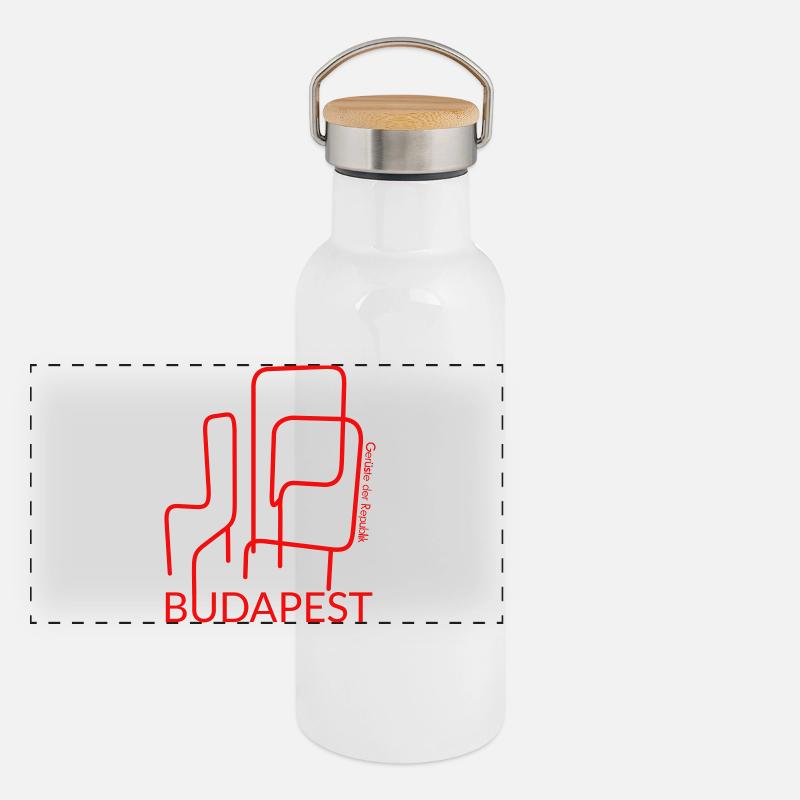 Panorama Thermosflasche mit Bambusdeckel