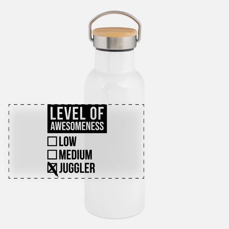 Panorama Thermosflasche mit Bambusdeckel